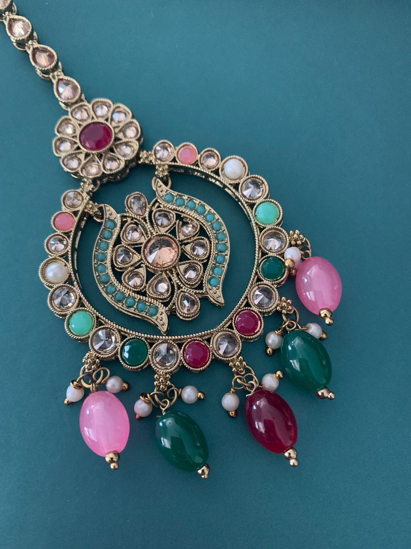 Tazin polki choker in Multi