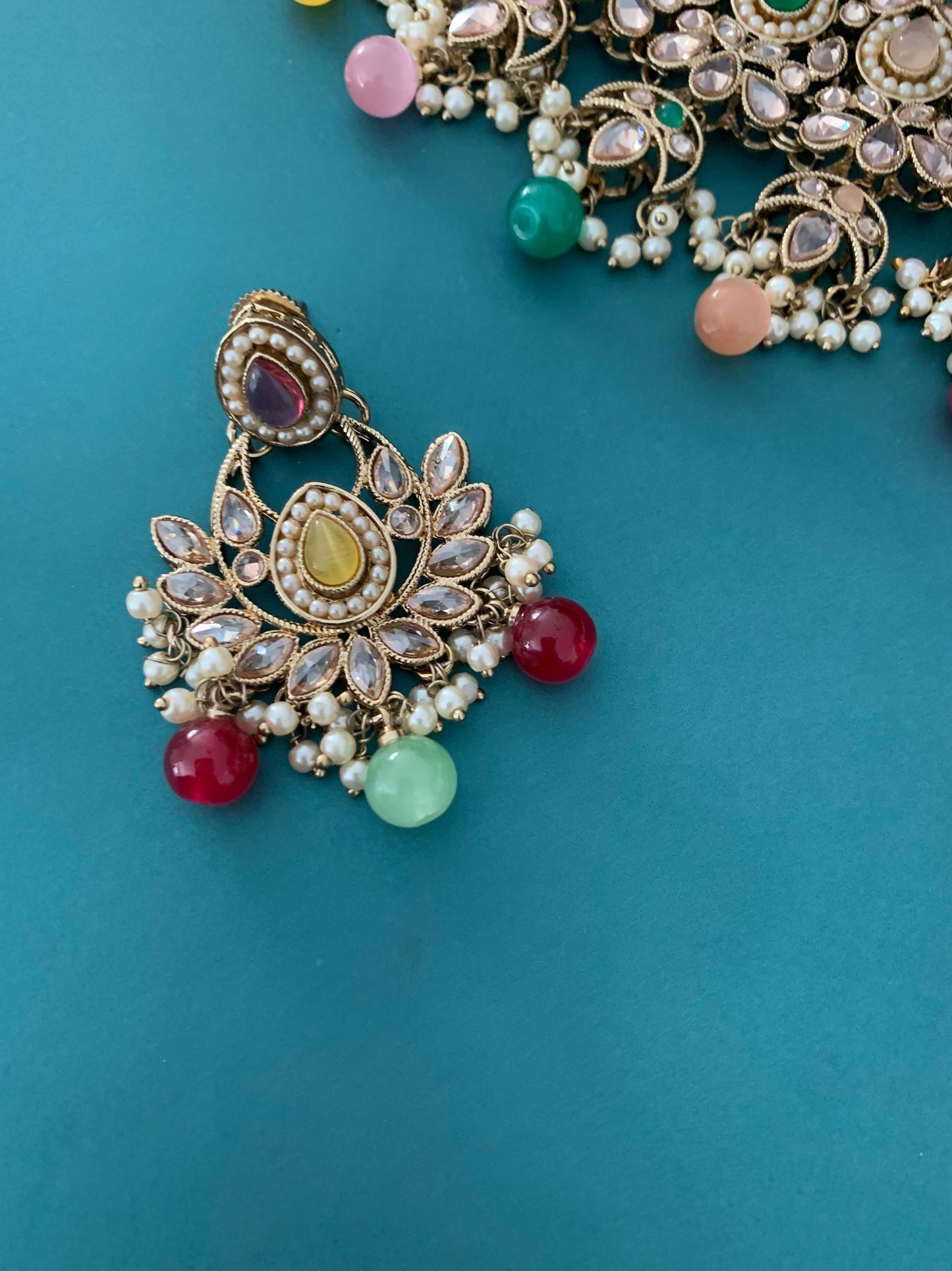 Rita polki necklace and chandbali