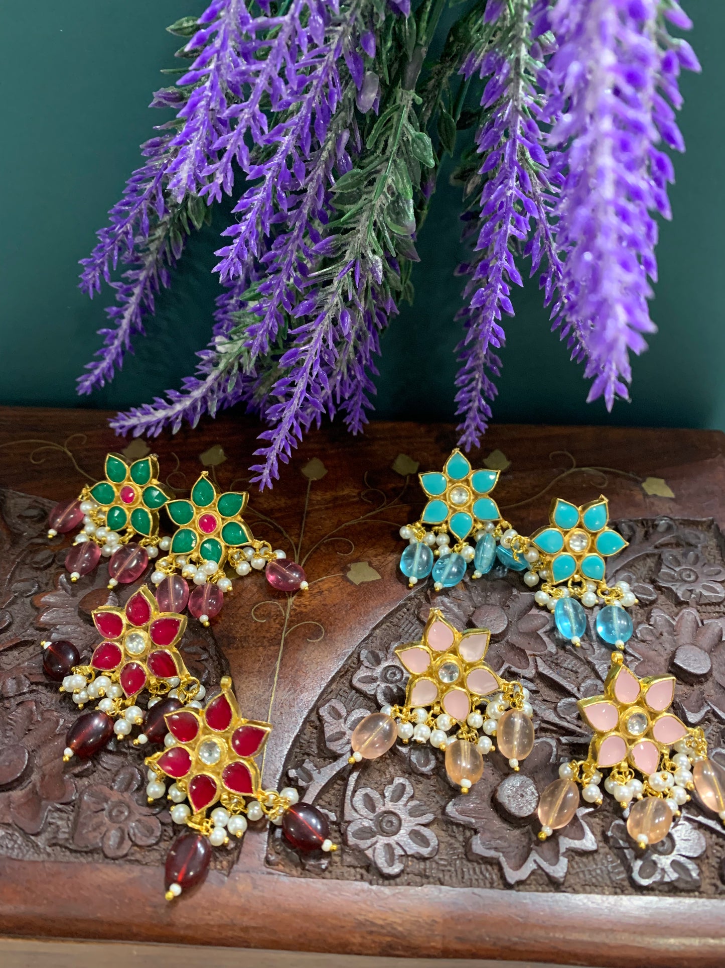 Pachi Kundan stud earring