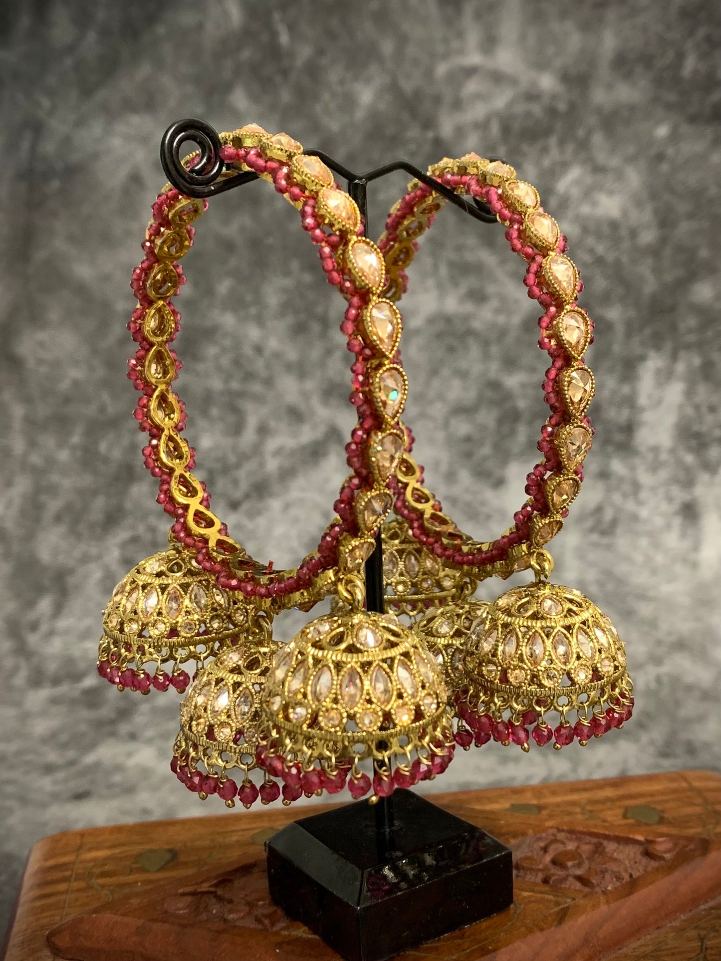 “Lora” triple Jhumki bangle