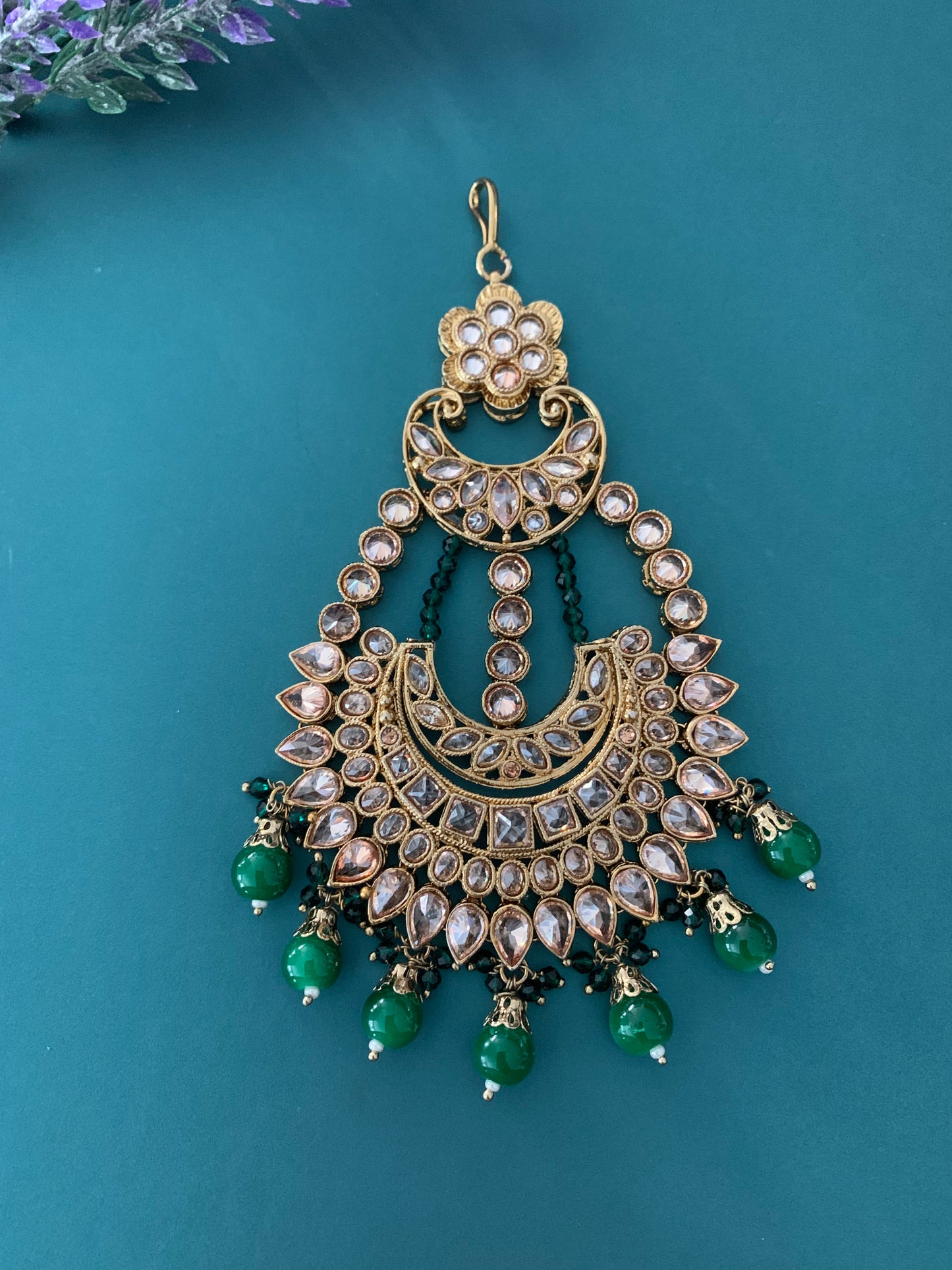 Kanji Jhumar / passa emerald green