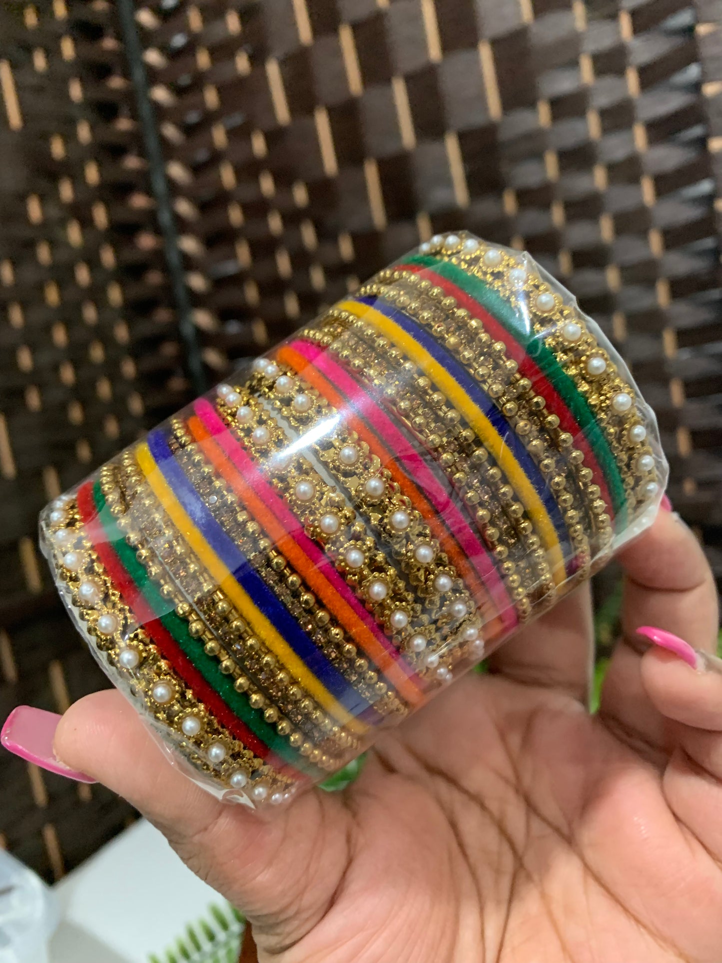 Velvet multi bangle set