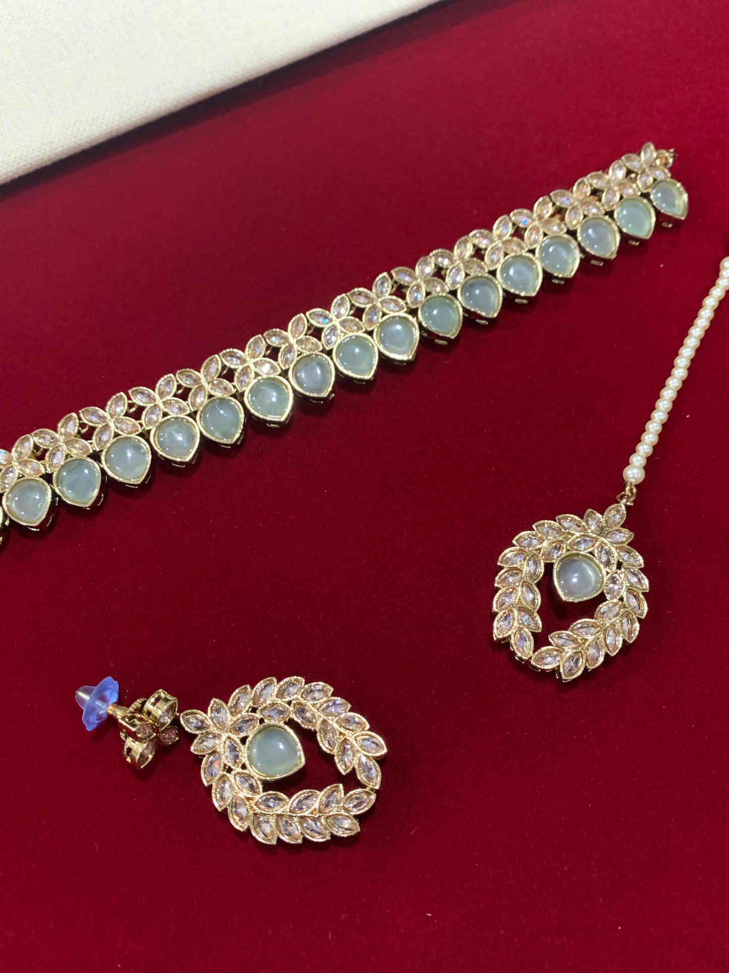 Reverse polki choker set Diana