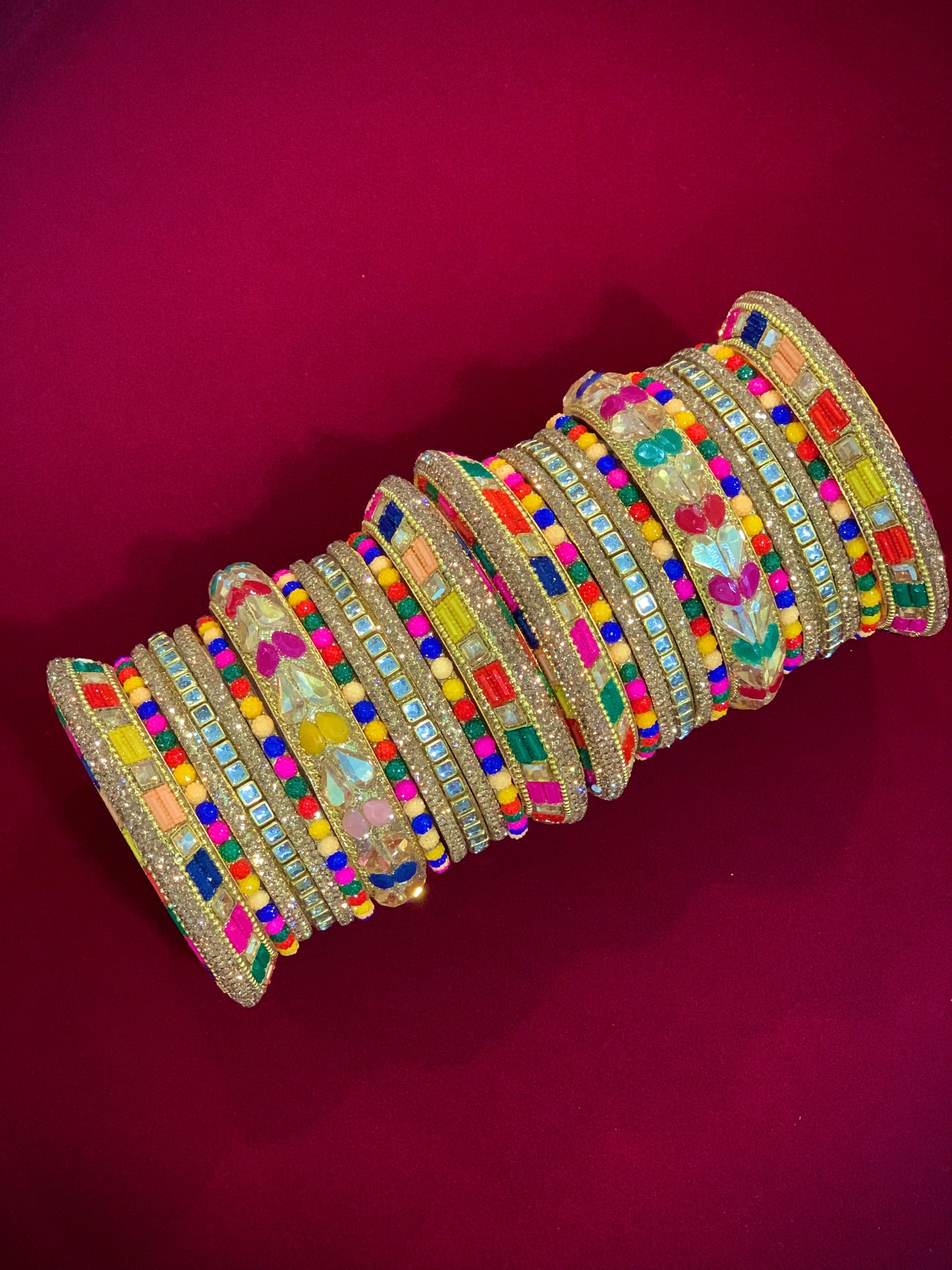 Multi Kundan bangle set “Shanaya”