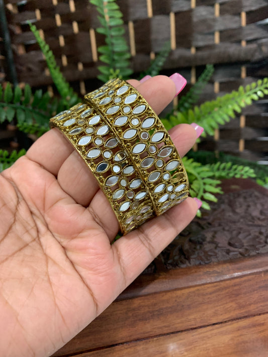 Antique multi mirror bangle