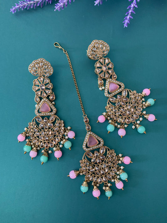 Dex pastel polki earring Tikka