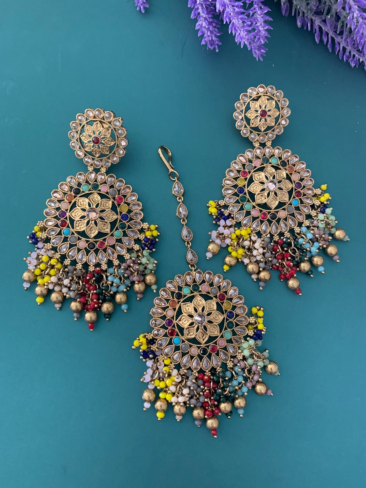 Fiona polki earring tikka