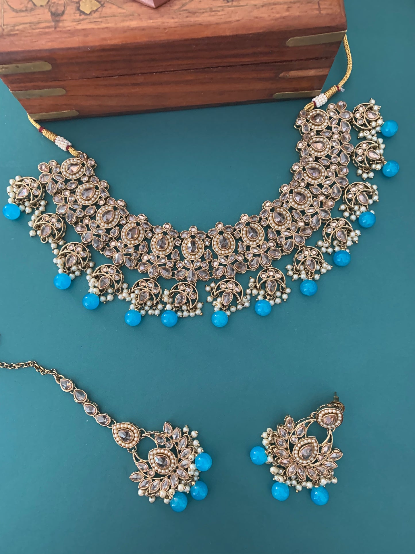 Rita polki necklace and chandbali