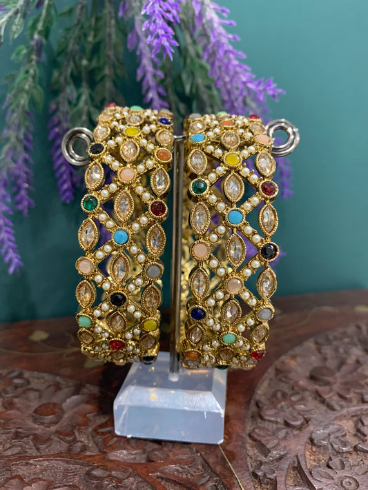 Polki multi color bangle Vinod