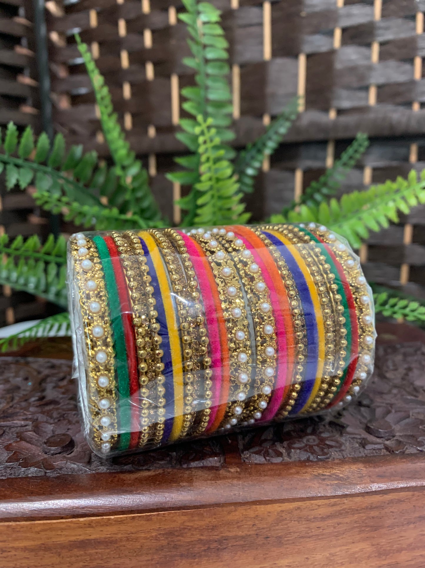 Velvet multi bangle set