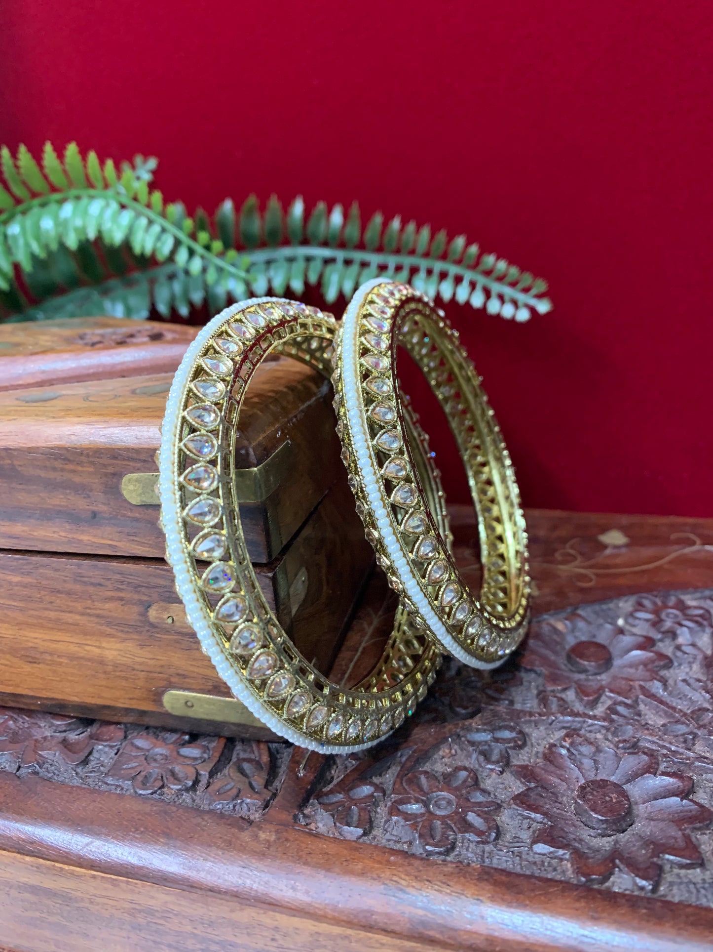 Polki bangles / kada pachili style