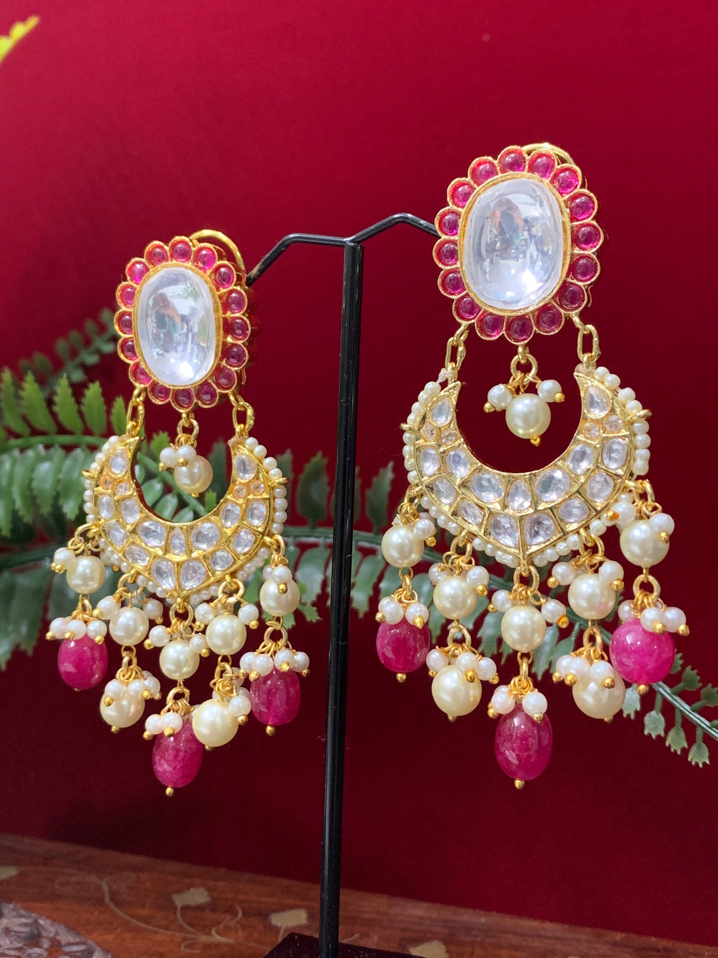 Original tyanni kundan chandbali earring