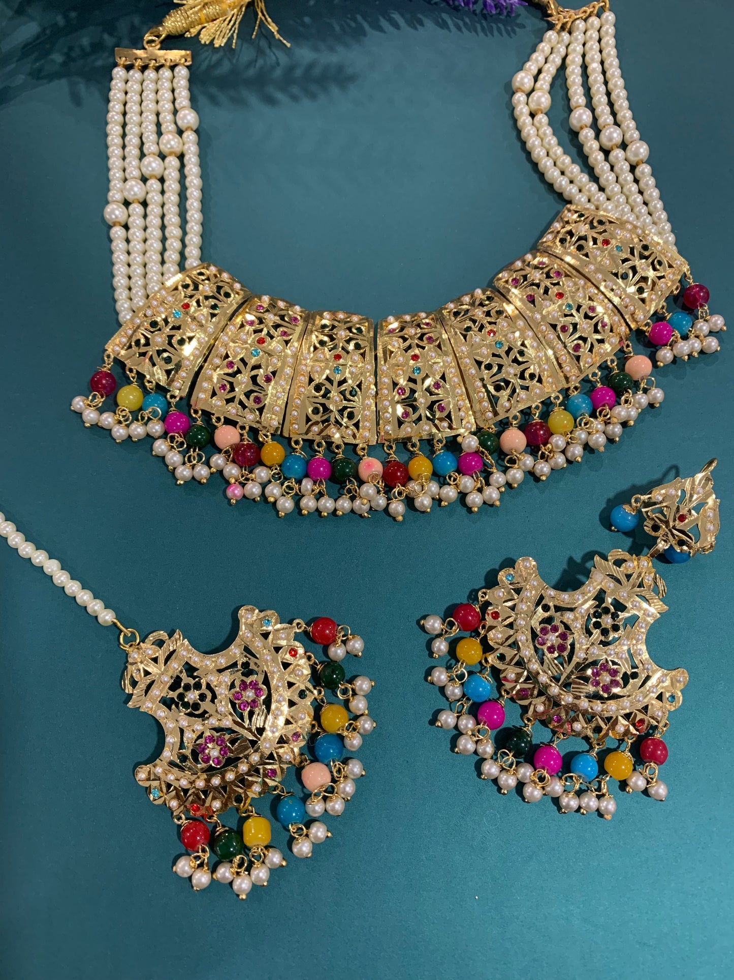 Punjabi traditional jadau jewelry
