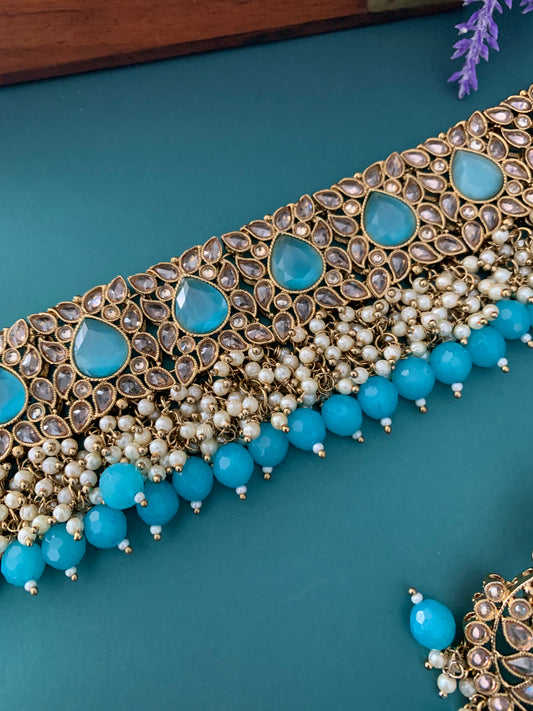 Reverse polki choker kanika