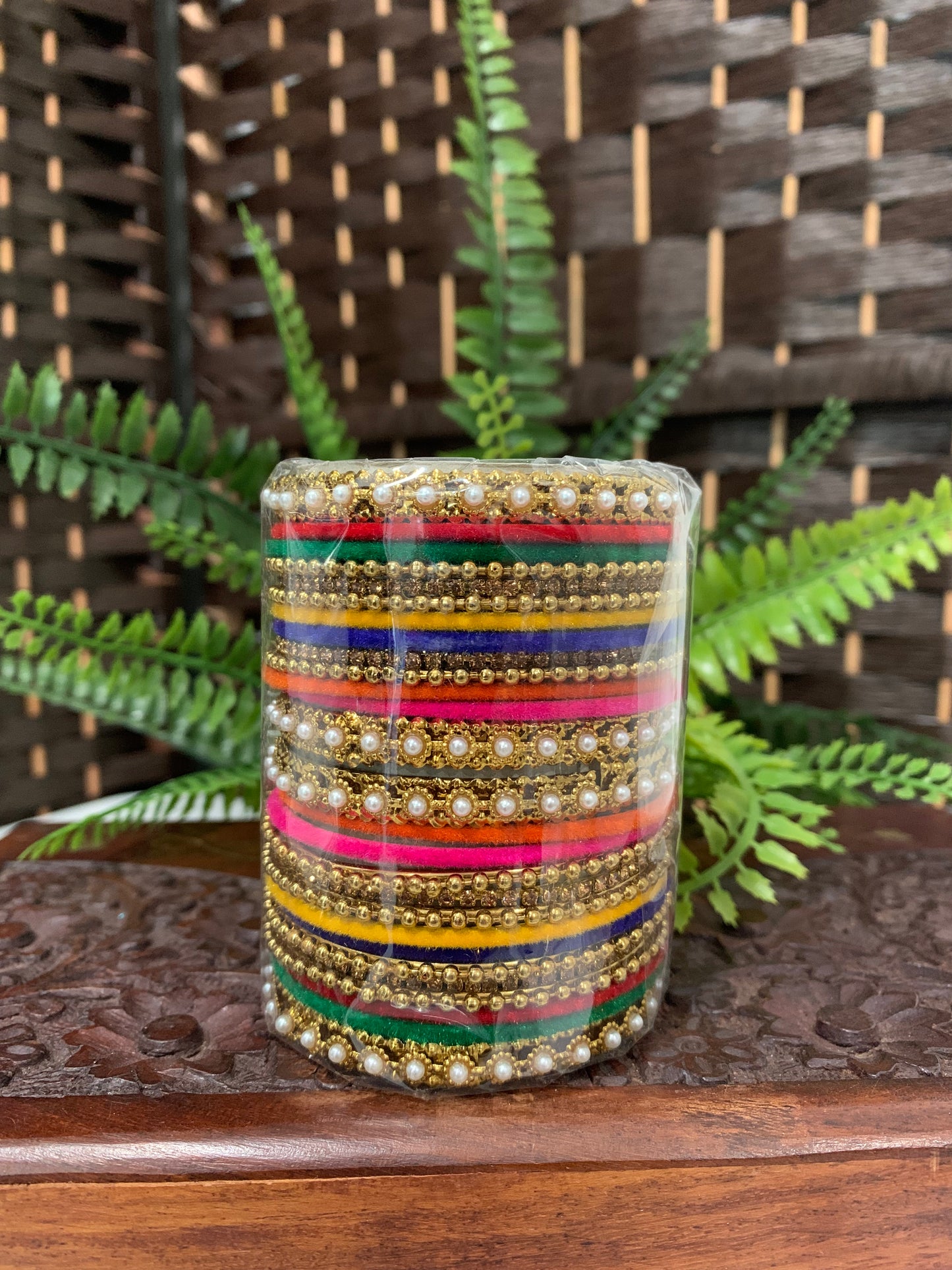 Velvet multi bangle set