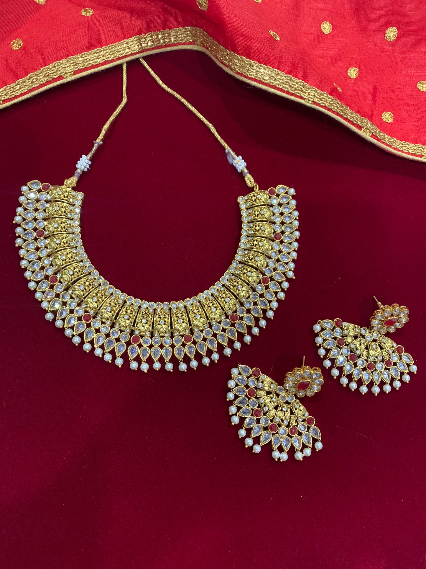 Gold polki necklace