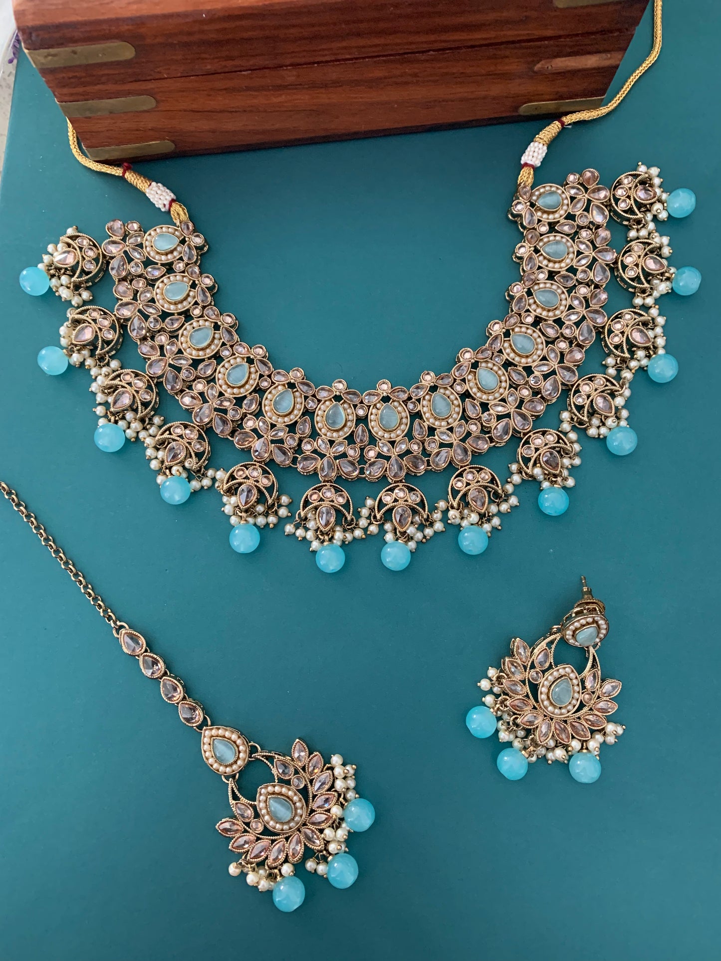 Rita polki necklace and chandbali