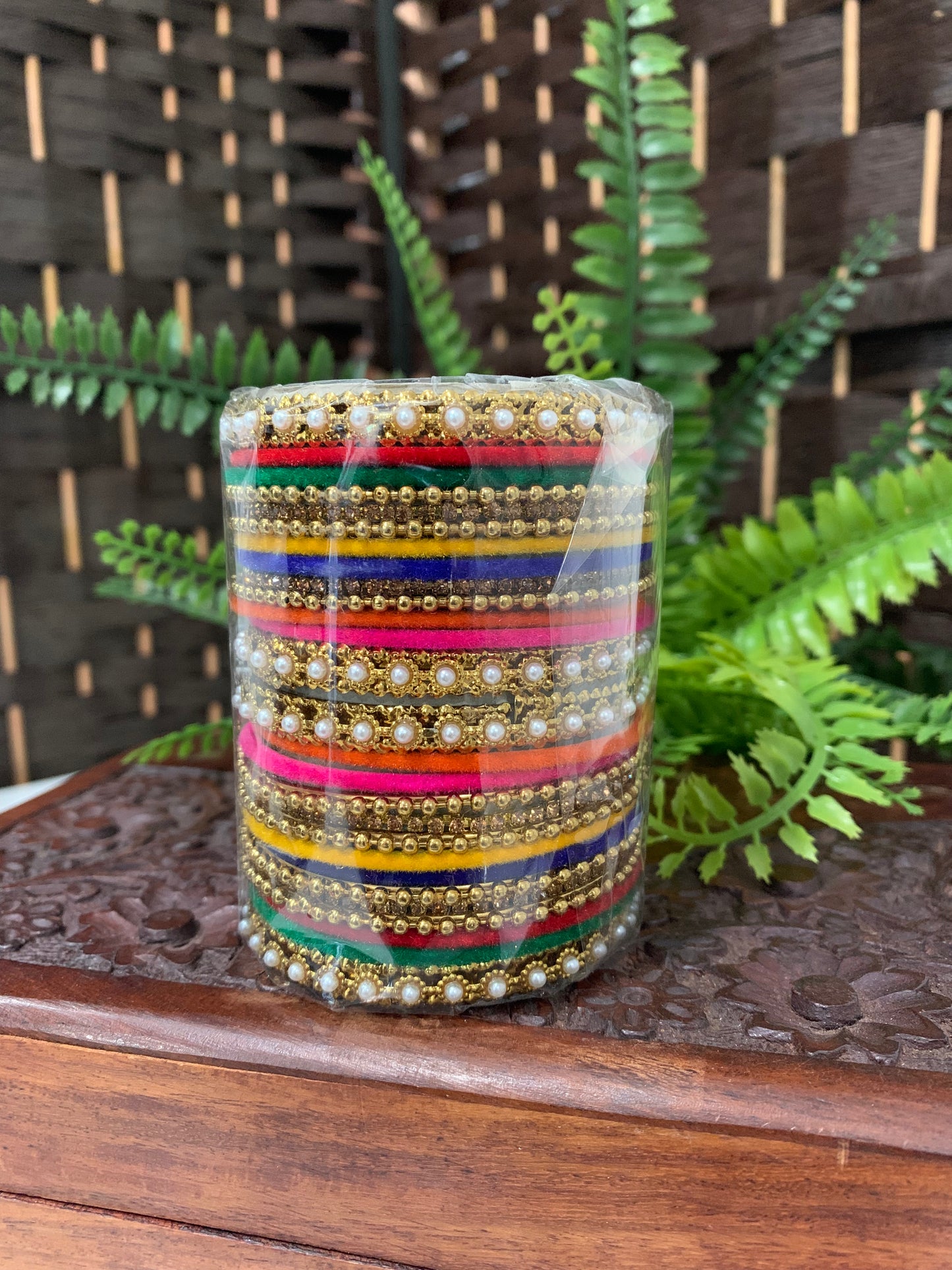 Velvet multi bangle set