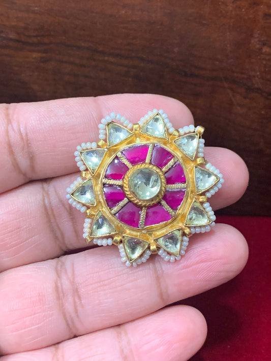 Pachi kundan Ring