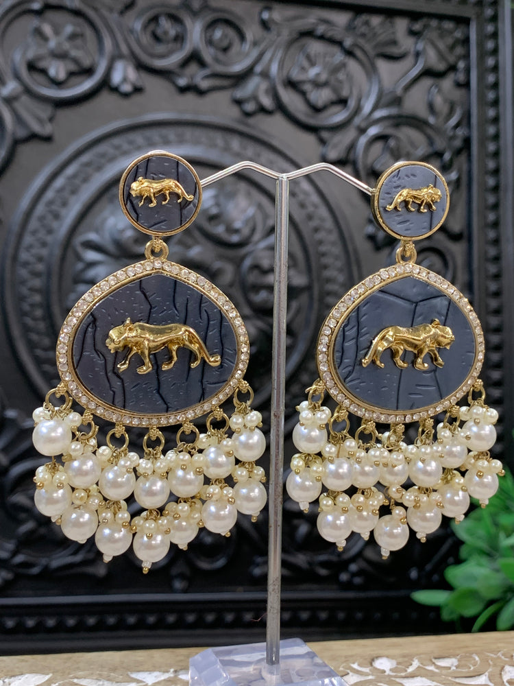 Sabyasachi inspired kundan earring tanna grey