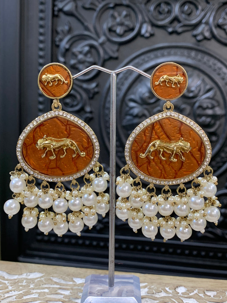 Sabyasachi inspired kundan earring tanna bronze