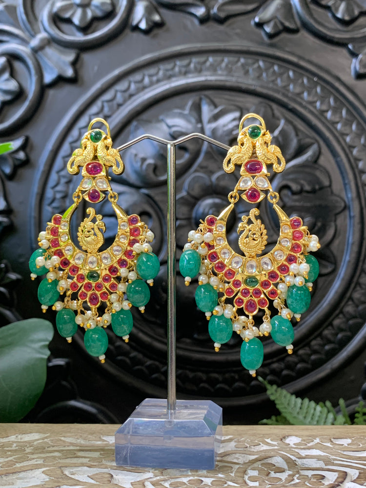 Aliya jadau kundan Chandbali earring Sabyasachi inspired