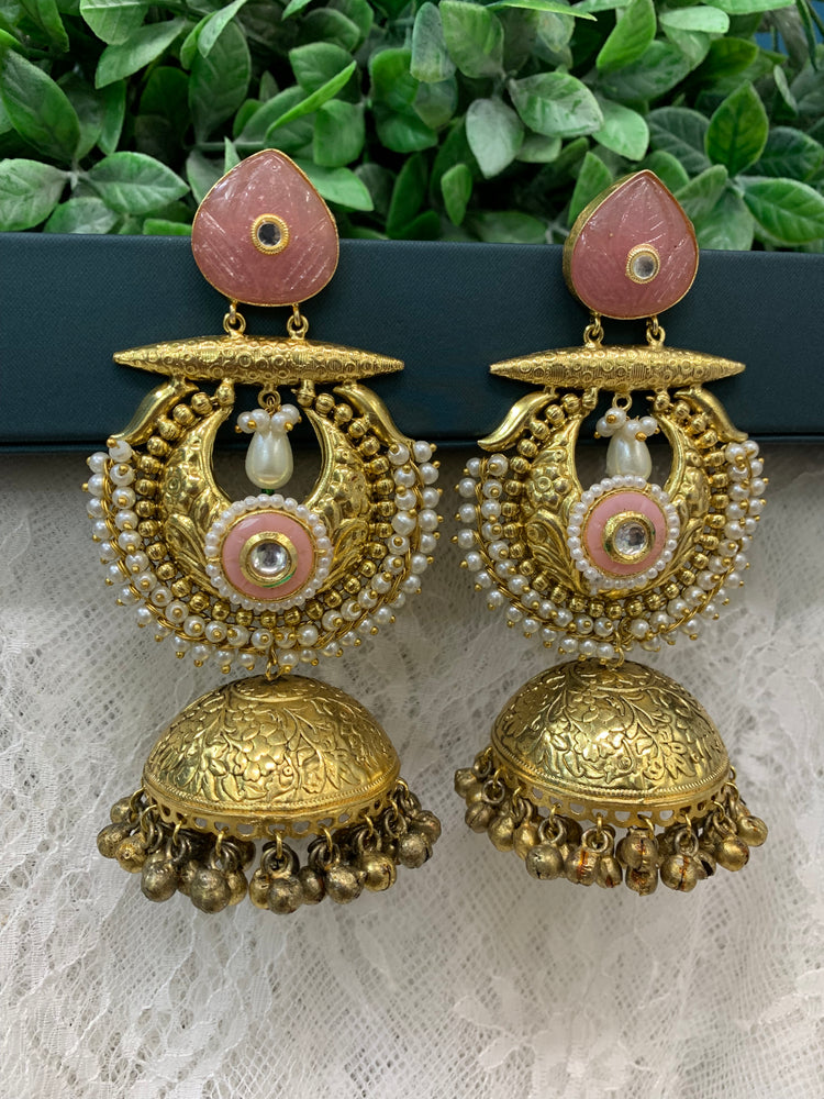 Gold plated jhumka earring