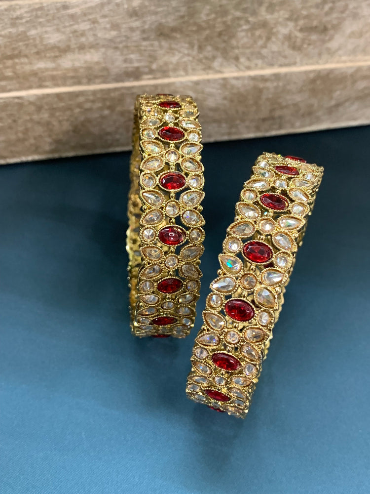 Sukhi polki bangle / kada / Kangan / bala in maroon red/ burgundy