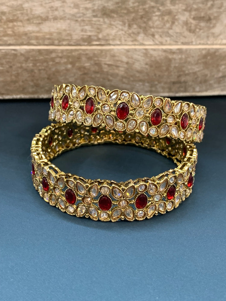 Sukhi polki bangle / kada / Kangan / bala in maroon red/ burgundy