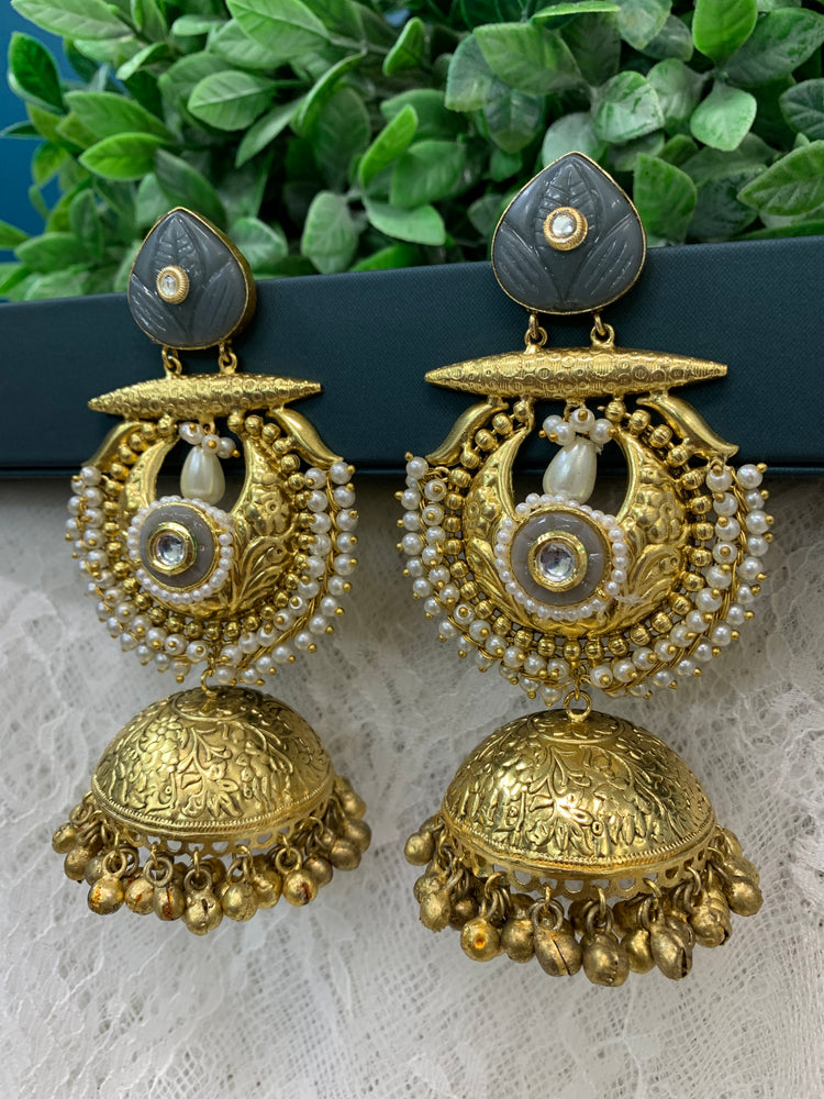 Gold plated jhumka earring