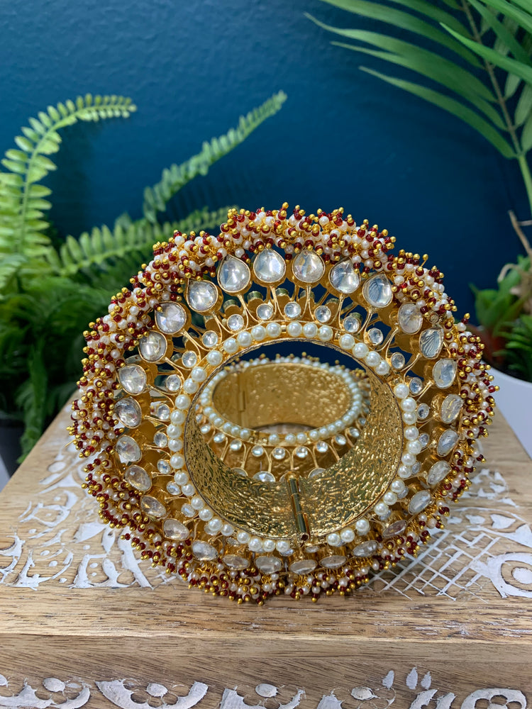 Prachi kundan pacheli style rajshani bangle bracelet