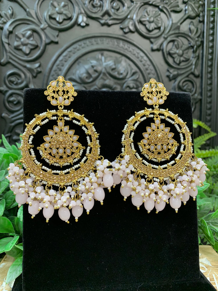 Laila Chandbali fashion statement earring pink