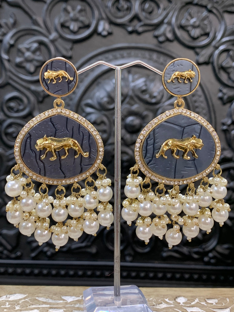 Sabyasachi inspired kundan earring tanna grey