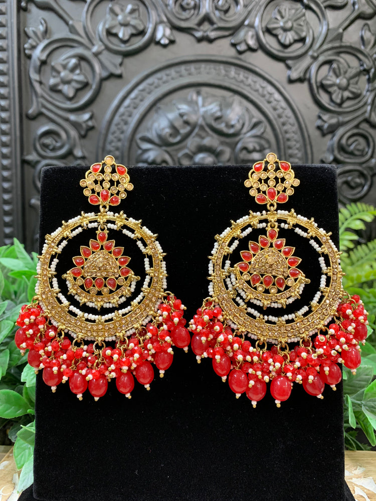 Laila Chandbali fashion statement earring red