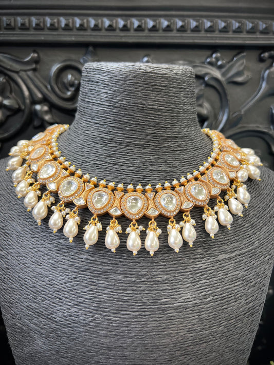Radhika moissanite kundan necklace