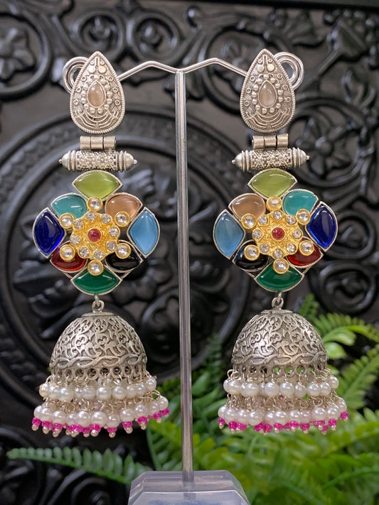 Saba oxi kundan jhumki multi