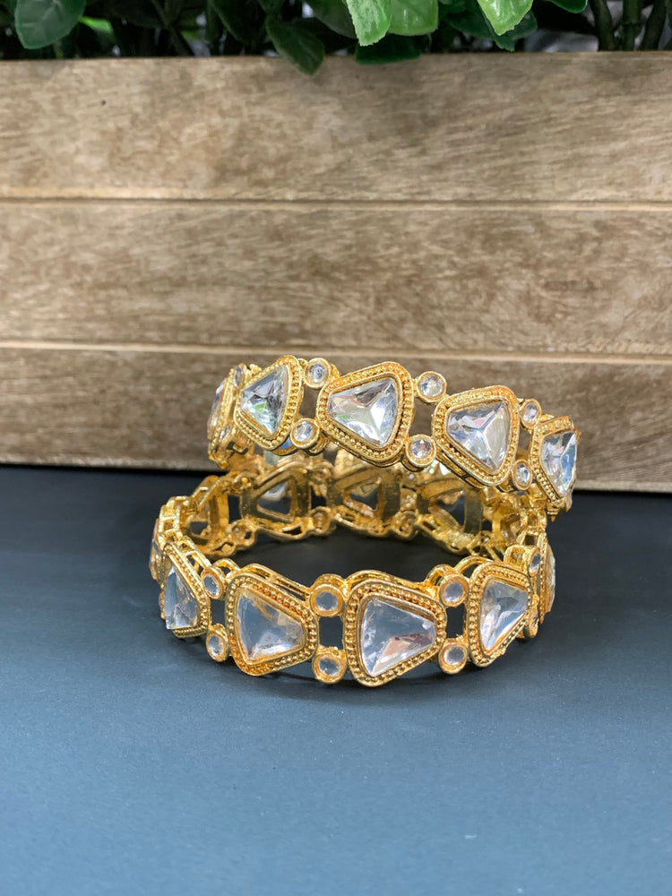 Suhani Kundan bangle gold