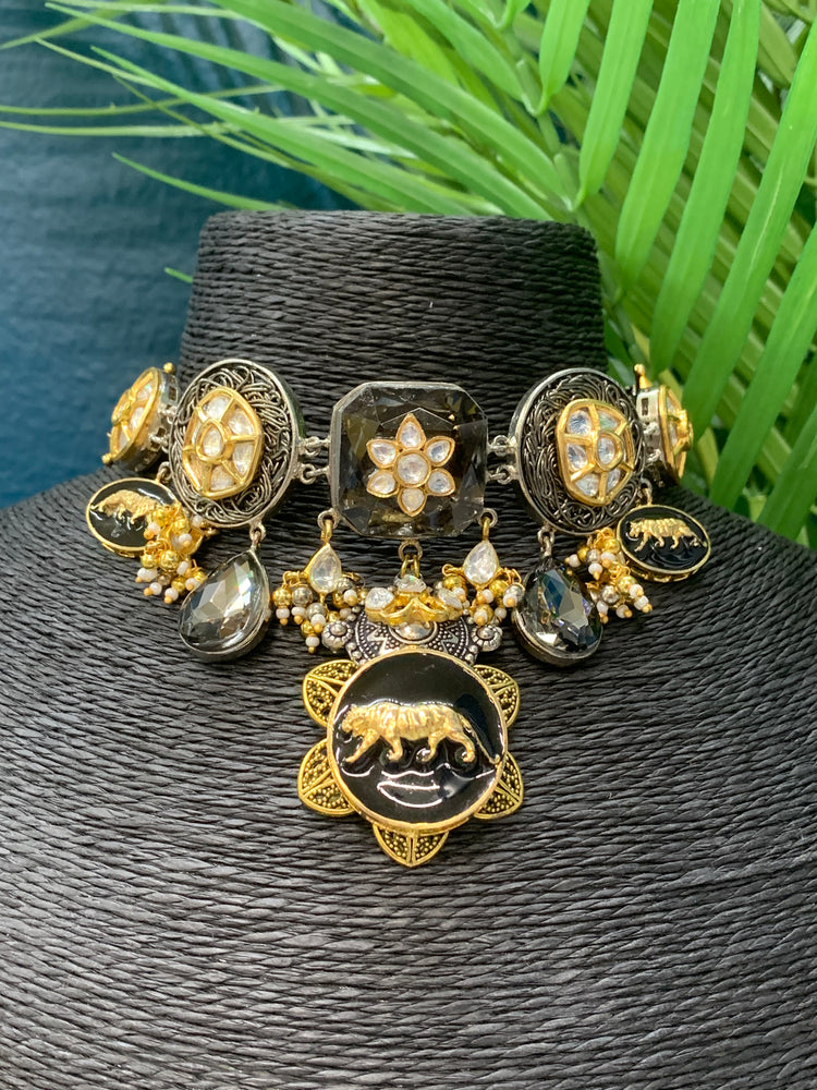 Sabyasachi inspired kundan choker necklace