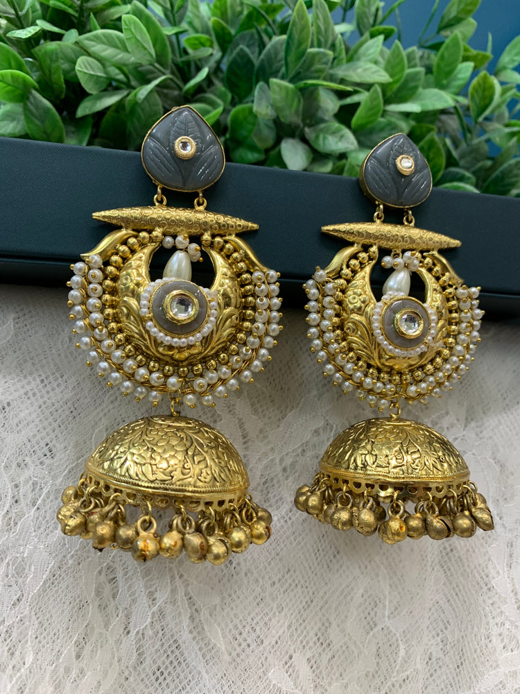 Gold plated jhumka earring