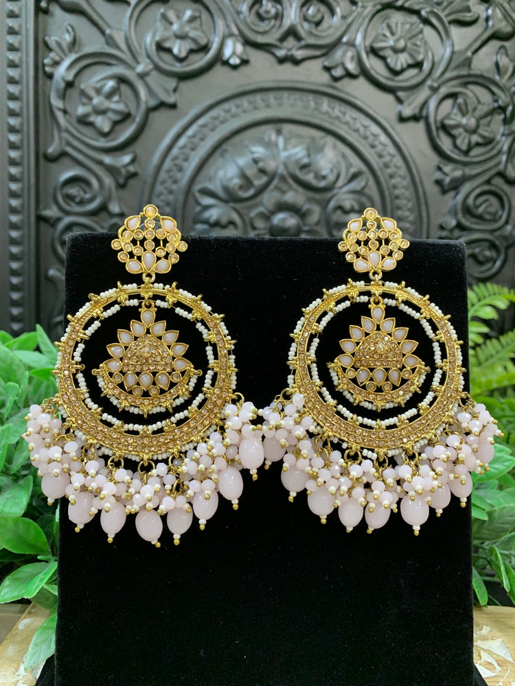 Laila Chandbali fashion statement earring pink