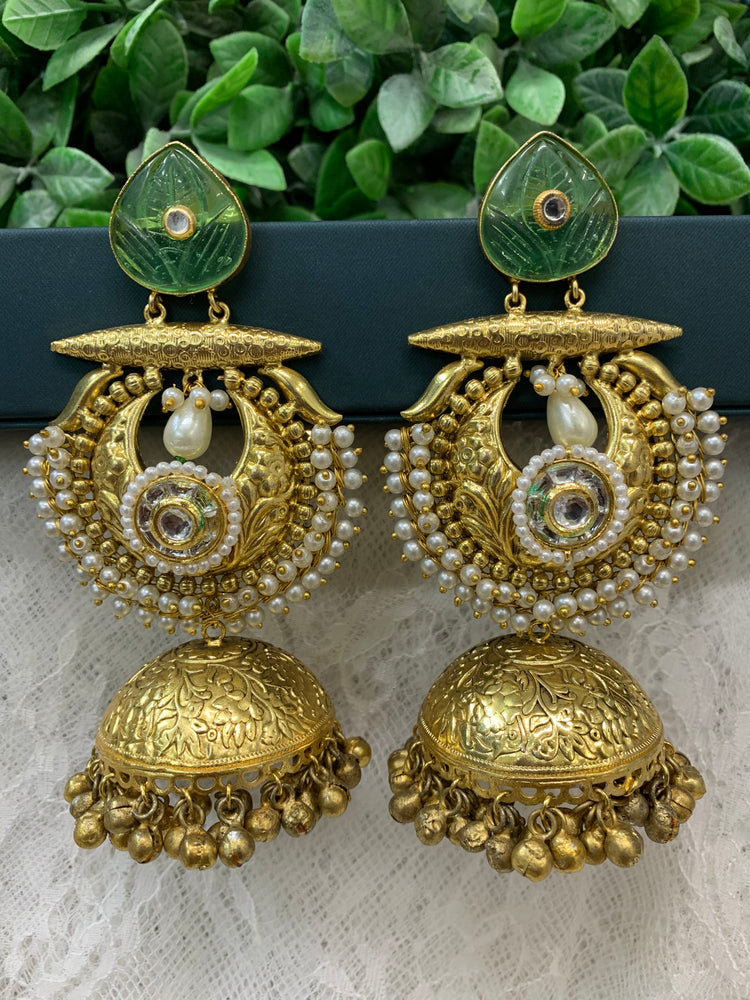 Gold plated jhumka earring