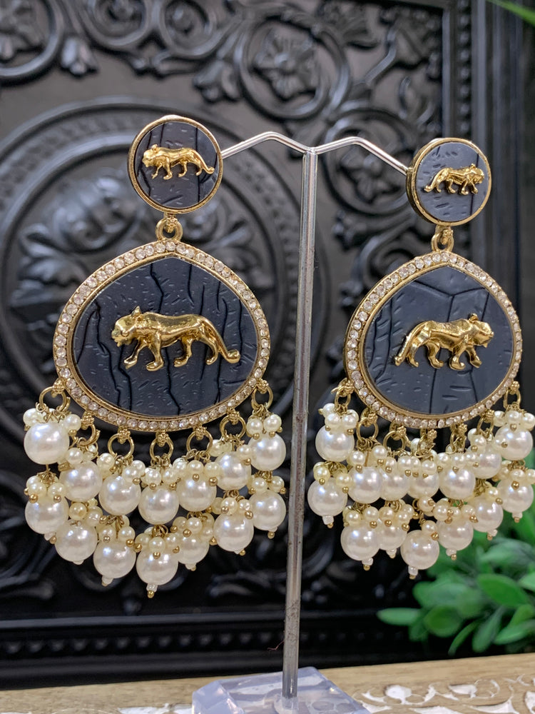 Sabyasachi inspired kundan earring tanna grey