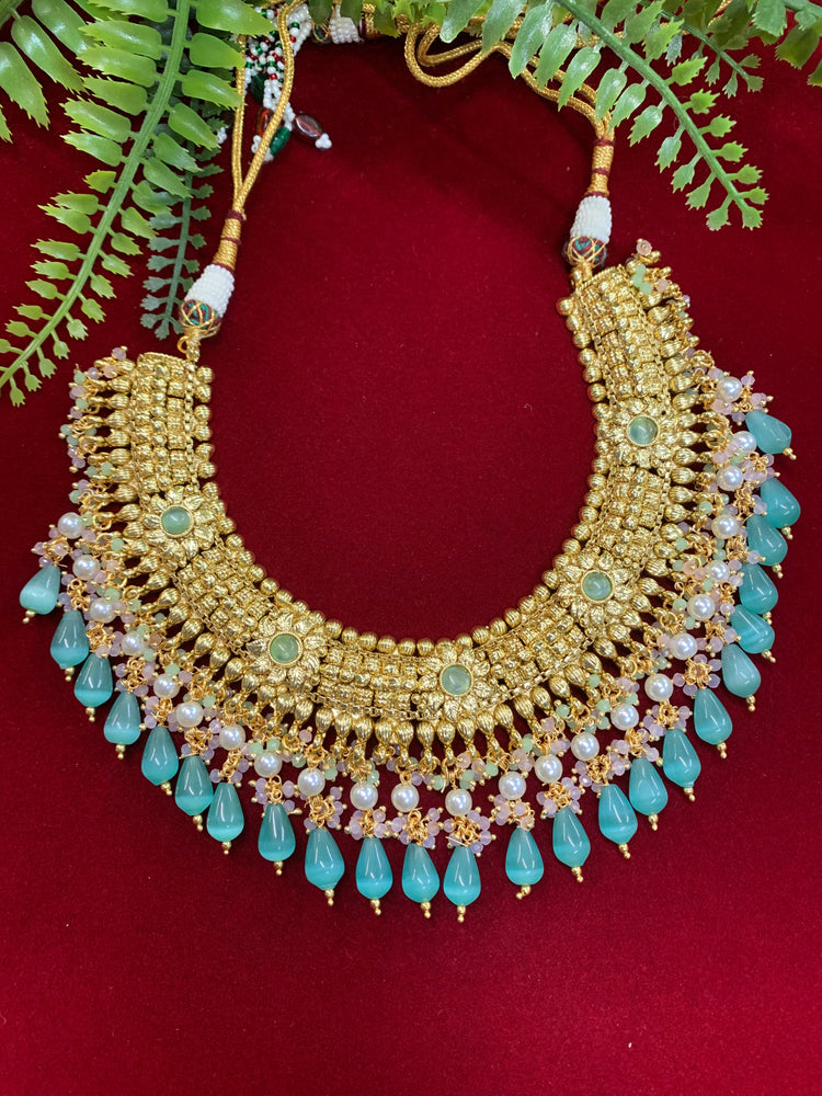 Gauri Gold plated traditional choker / necklace m