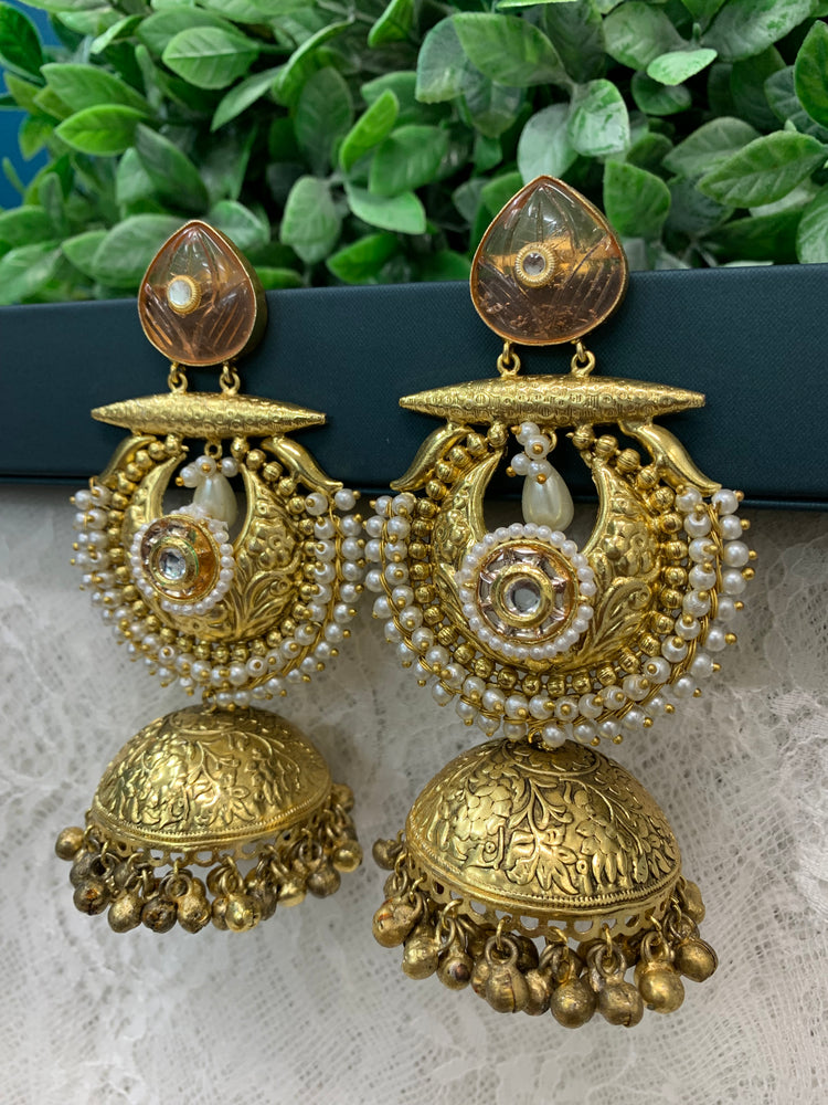 Gold plated jhumka earring