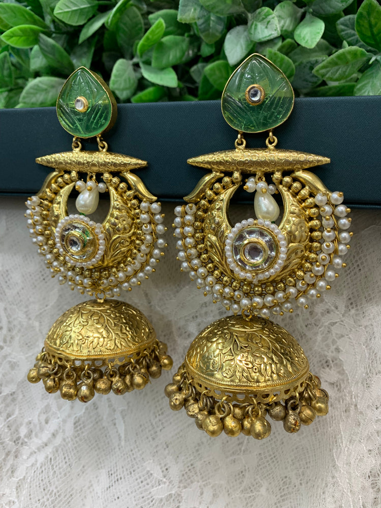 Gold plated jhumka earring