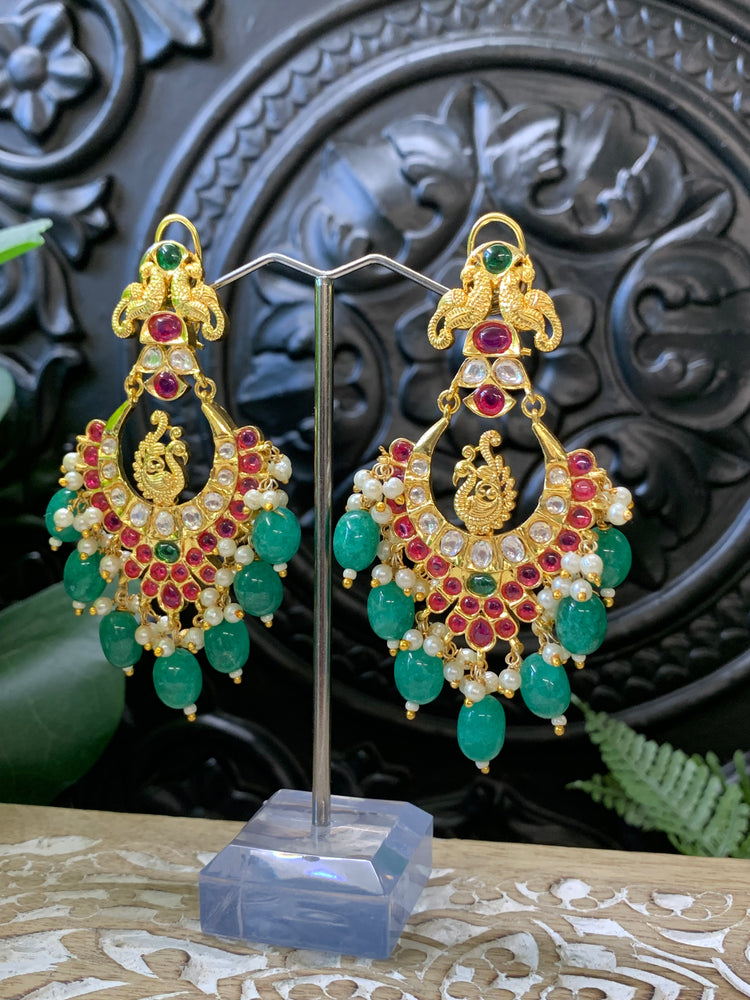 Aliya jadau kundan Chandbali earring Sabyasachi inspired