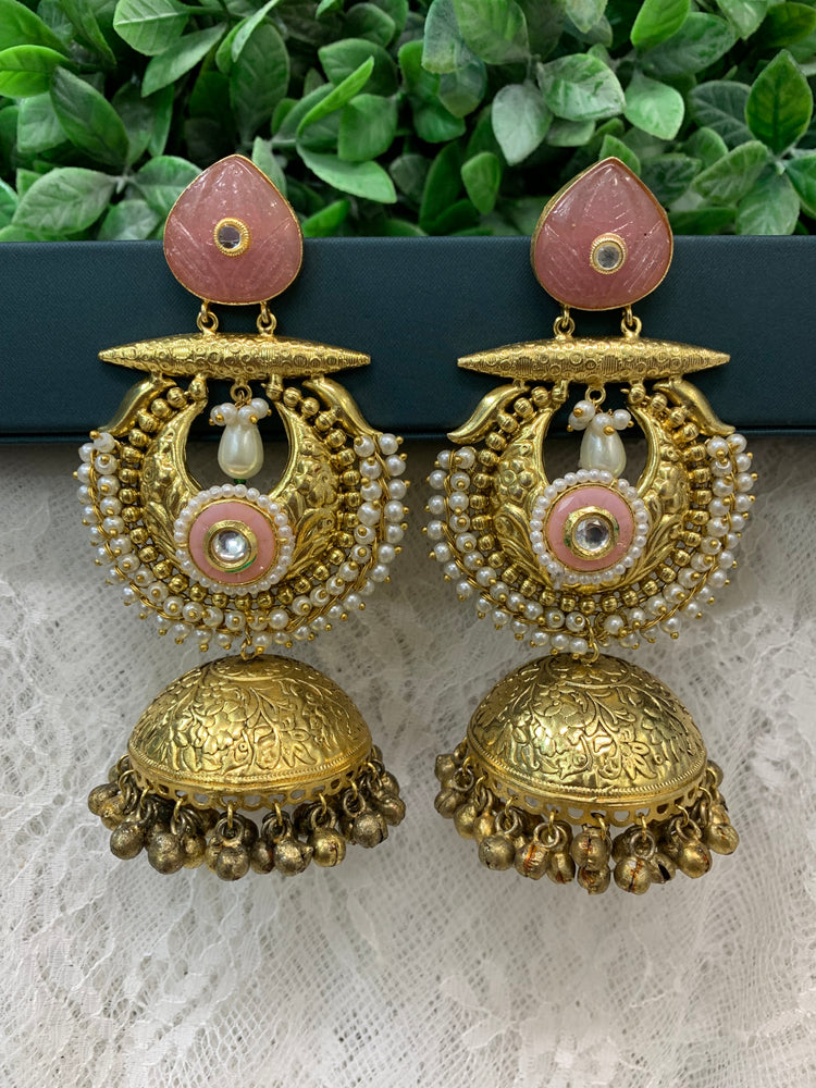 Gold plated jhumka earring