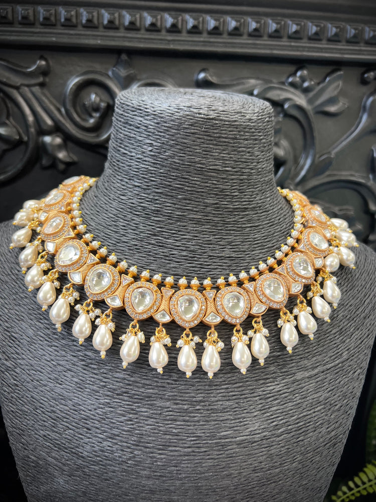 Radhika moissanite kundan necklace