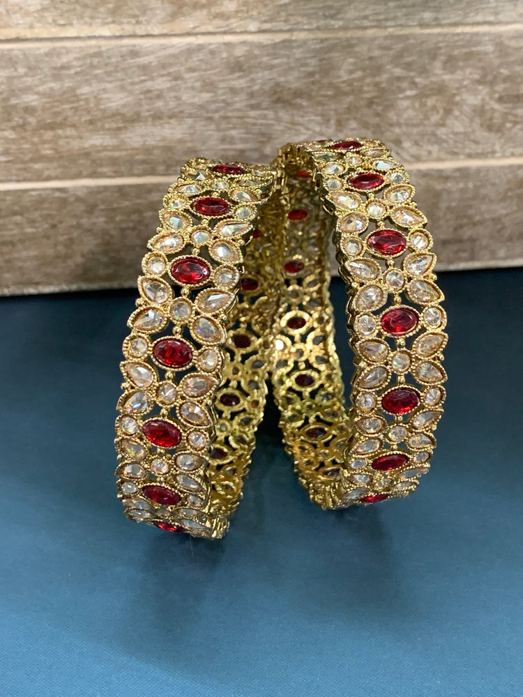 Sukhi polki bangle / kada / Kangan / bala in maroon red/ burgundy