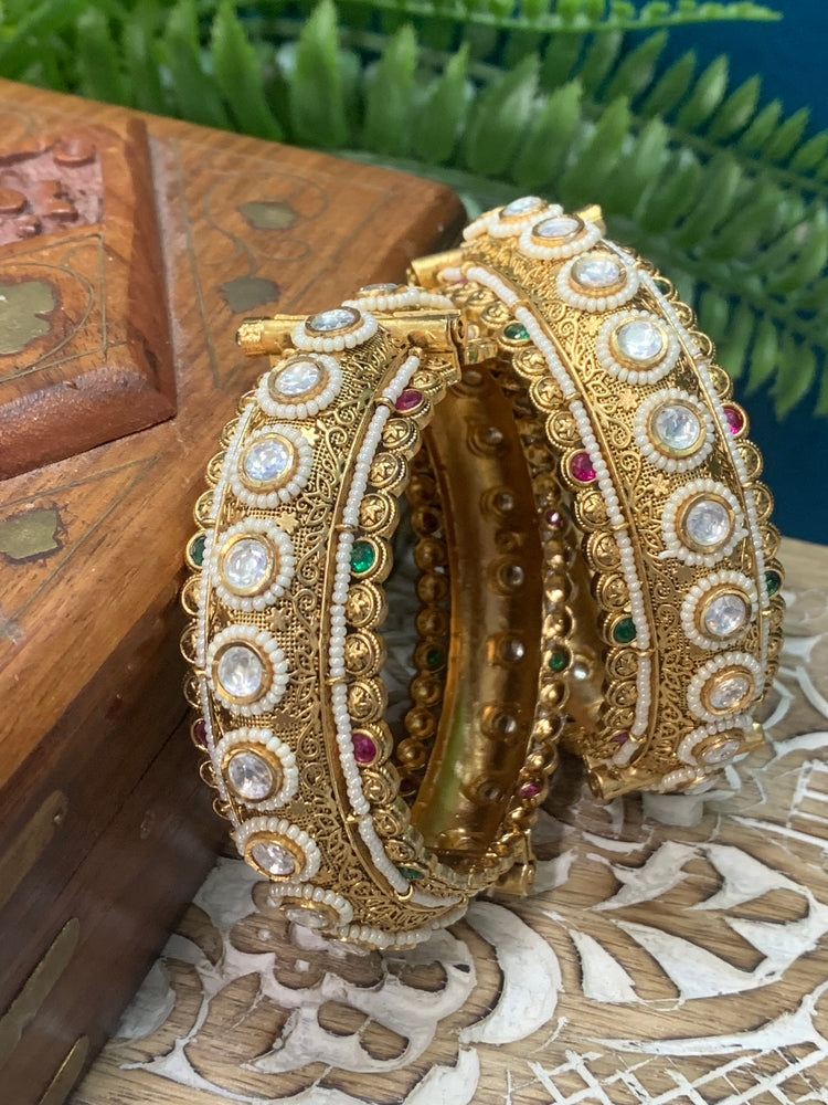 Ahana rajshani / rajwadi kundan bangle bracelets